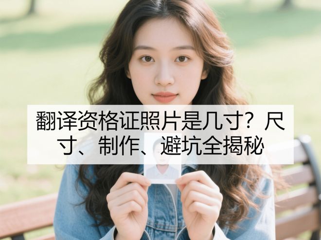 翻译资格证照片是几寸？尺寸、制作、避坑全揭秘